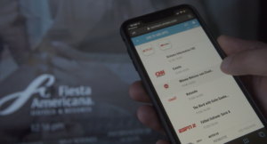 Live TV channel guide and selection at Fiesta Americana using the enseoCONNECT mobile remote