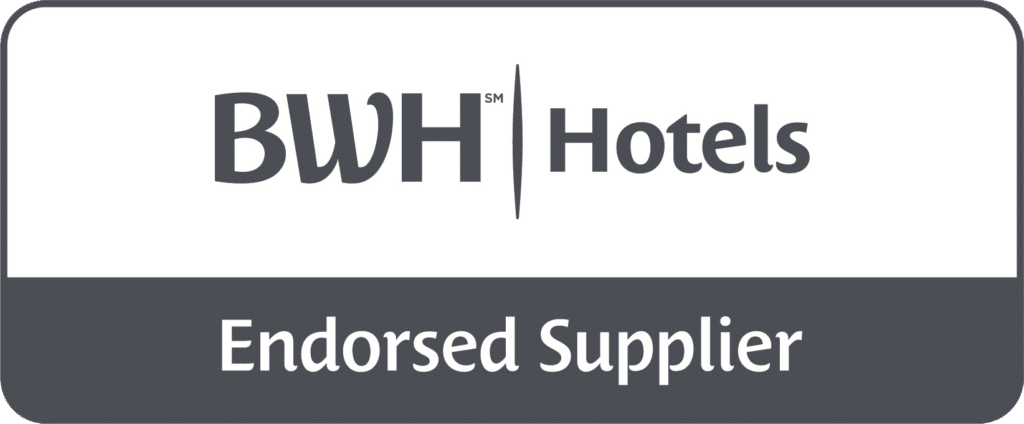 The logo for a Best Western Hotels Endorsed Supplier. It says BWH Hotels Endorsed Supplier.